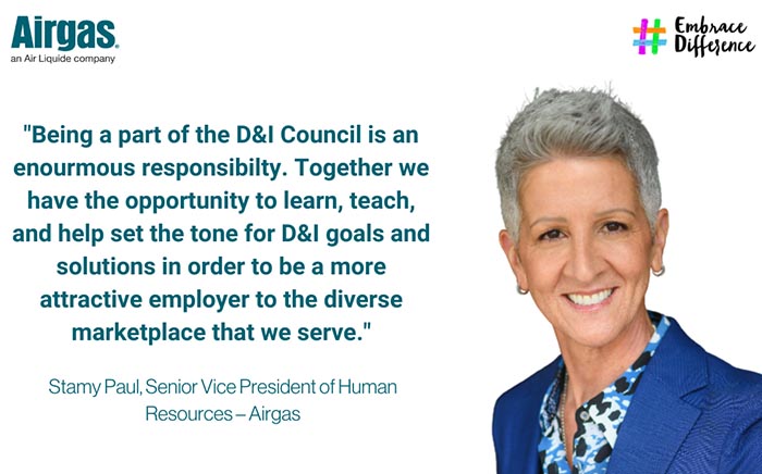 Being a part of the D&I Council is an enourmous responsibilty. Together we have the opportunity to learn, teach, and help set the tone for D&I goals and solutions in order to be a more attractive employer to the diverse marketplace that we serve.