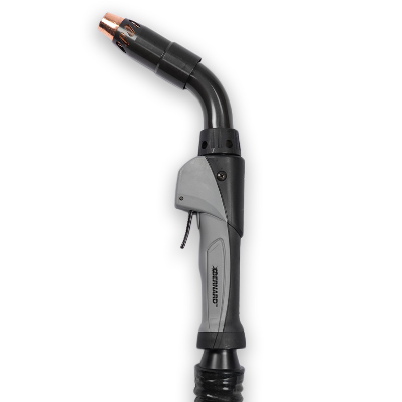 A black, clean air fume extraction gun with a gray handle.